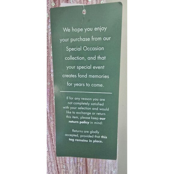 B.Smart  Sequin Spaghetti Strap Formal Gown Light Pink/Iridescent - Picture 8 of 12